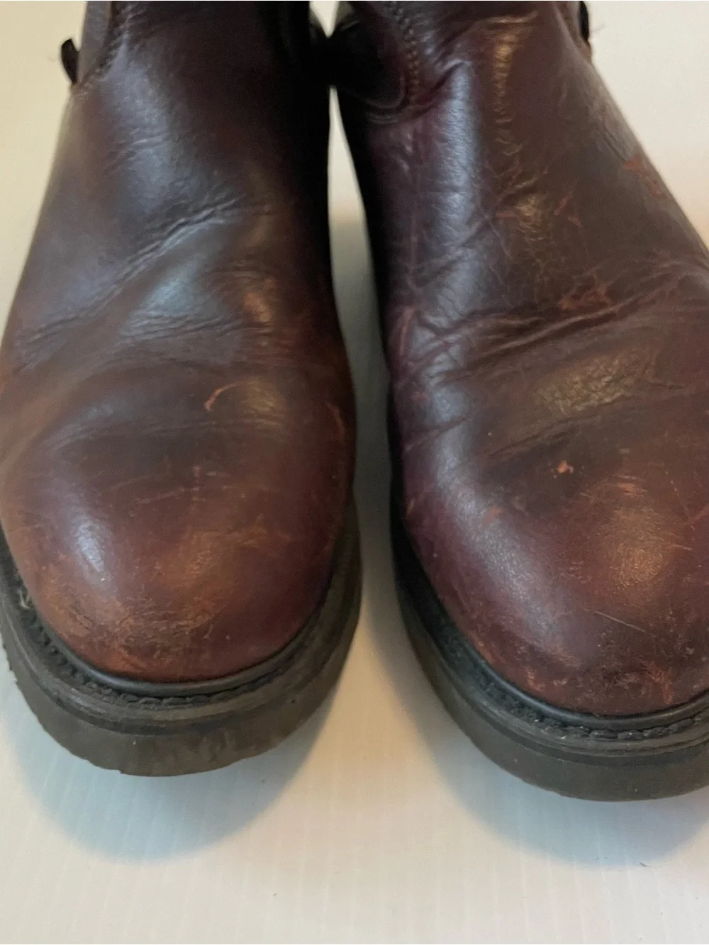 Justin Boots Dark Brown Leather Pull-On Work Boots style 4761